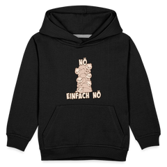 Faultier Faultierstapel Nö Einfach Nö Kinder Premium Hoodie - Schwarz