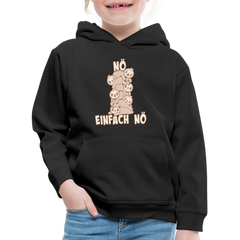 Faultier Faultierstapel Nö Einfach Nö Kinder Premium Hoodie - Schwarz