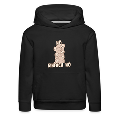 Faultier Faultierstapel Nö Einfach Nö Kinder Premium Hoodie - Schwarz