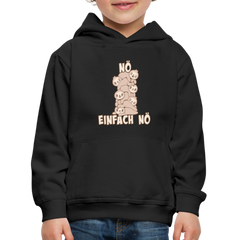 Faultier Faultierstapel Nö Einfach Nö Kinder Premium Hoodie - Schwarz