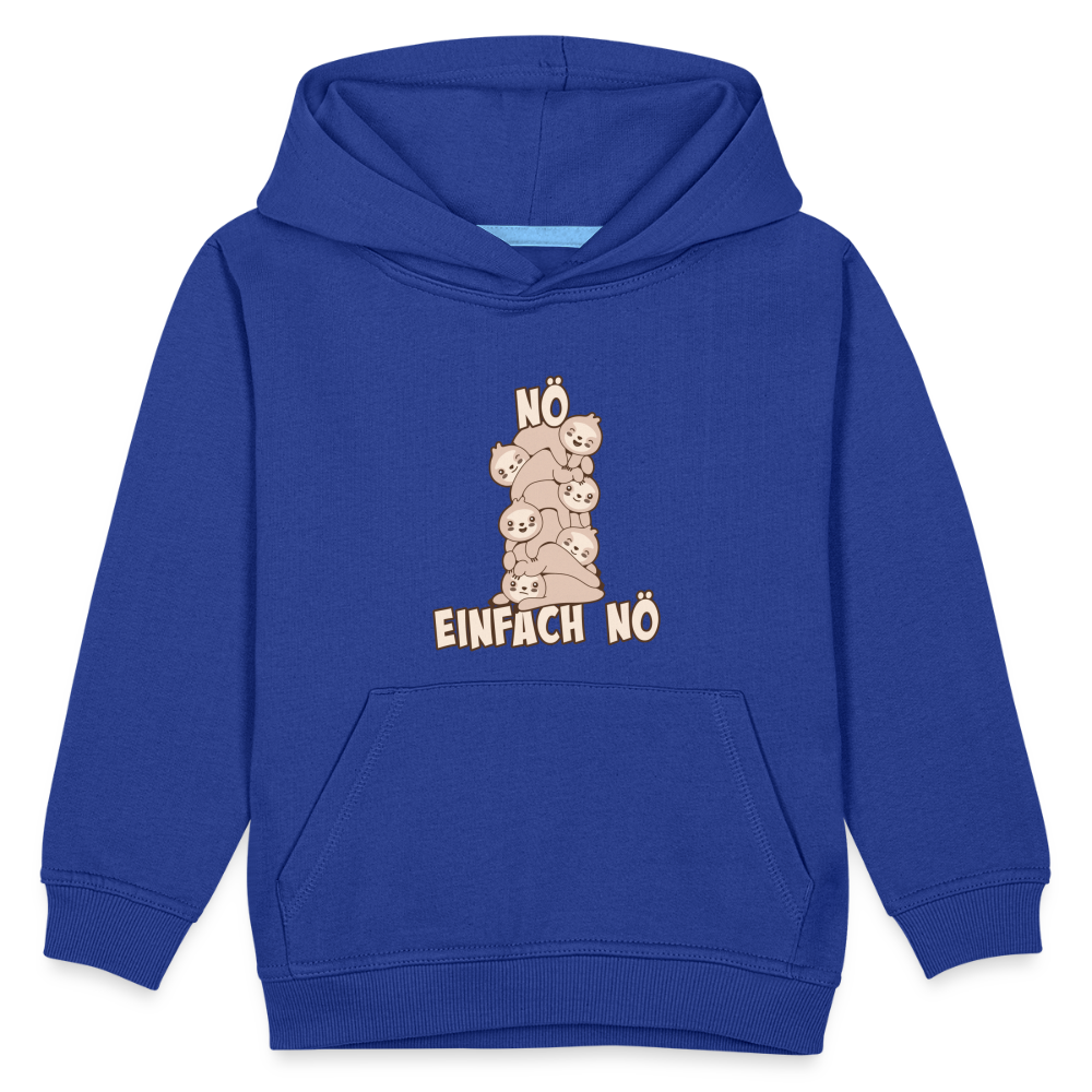 Faultier Faultierstapel Nö Einfach Nö Kinder Premium Hoodie - Royalblau