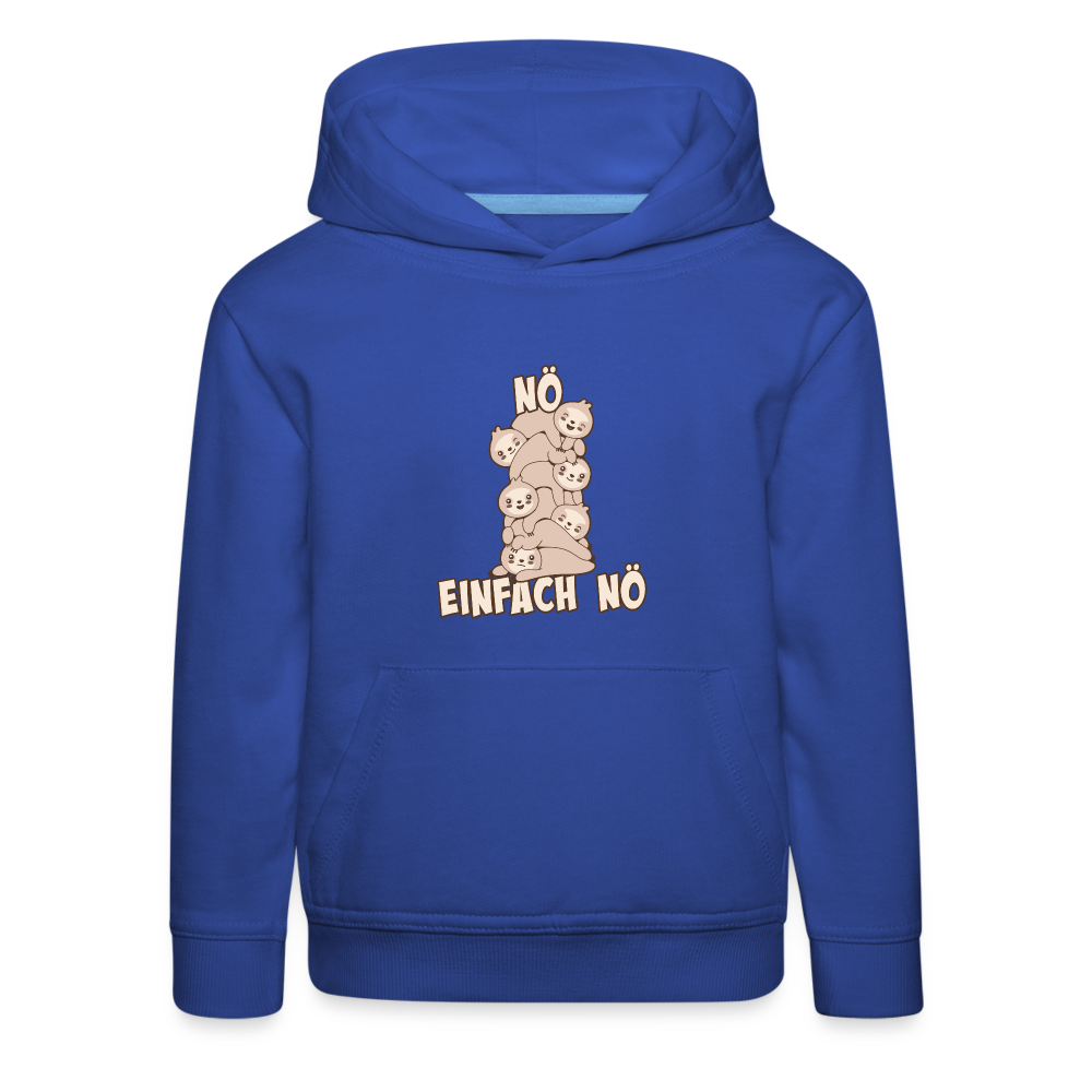 Faultier Faultierstapel Nö Einfach Nö Kinder Premium Hoodie - Royalblau