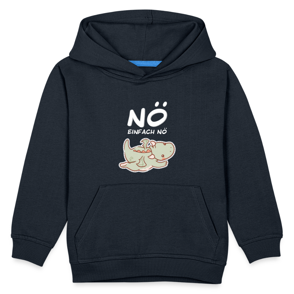 Drache Nö Einfach Nö Kinder Premium Hoodie - Navy