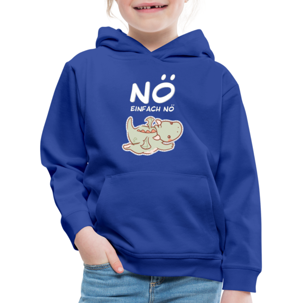 Drache Nö Einfach Nö Kinder Premium Hoodie - Royalblau