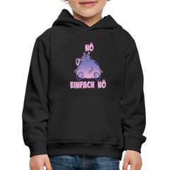 Flusspferd Nö Einfach Nö Kinder Premium Hoodie - Schwarz