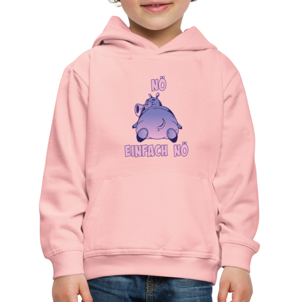 Flusspferd Nö Einfach Nö Kinder Premium Hoodie - Kristallrosa