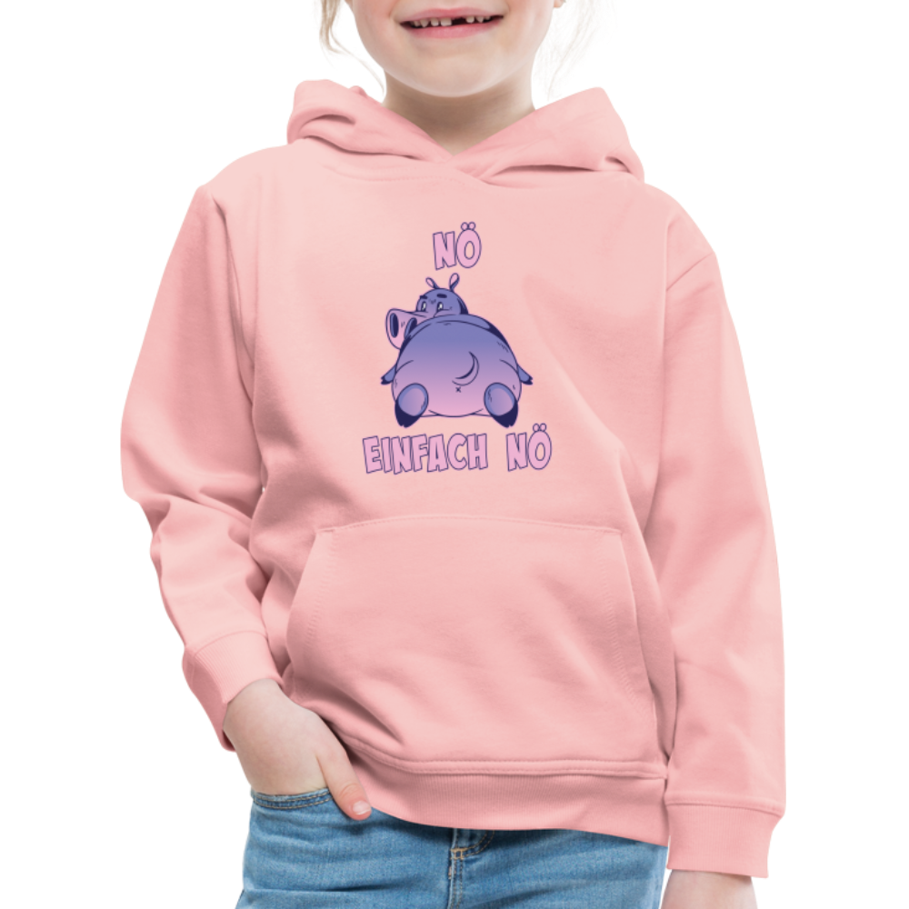 Flusspferd Nö Einfach Nö Kinder Premium Hoodie - Kristallrosa