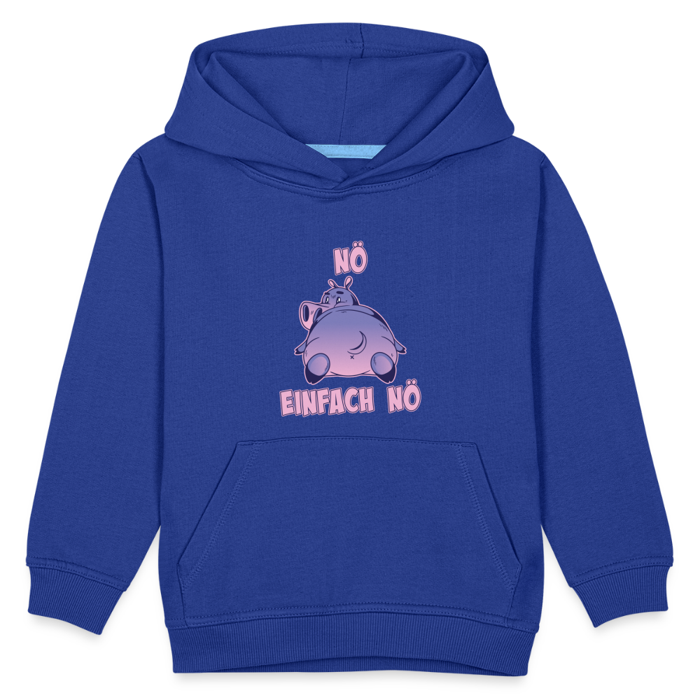 Flusspferd Nö Einfach Nö Kinder Premium Hoodie - Royalblau