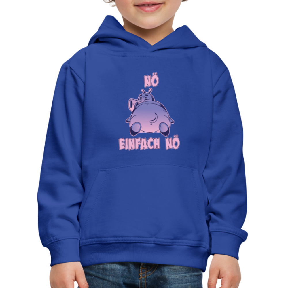 Flusspferd Nö Einfach Nö Kinder Premium Hoodie - Royalblau