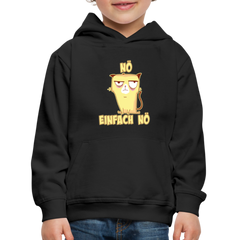 Katze Nö Einfach Nö Kinder Premium Hoodie - Schwarz