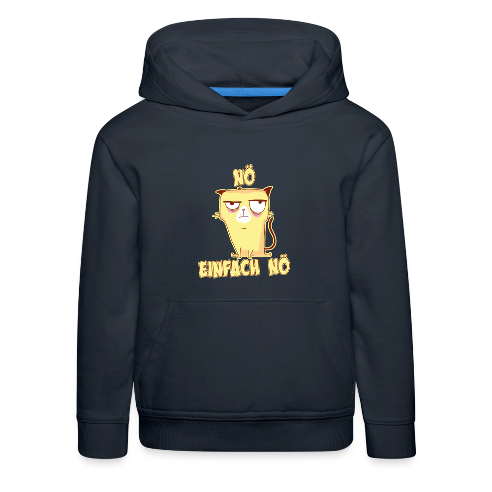 Katze Nö Einfach Nö Kinder Premium Hoodie - Navy