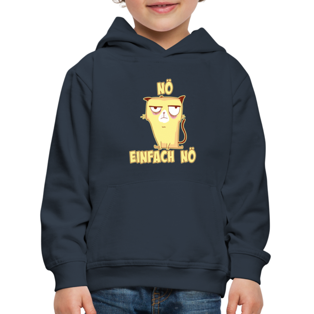 Katze Nö Einfach Nö Kinder Premium Hoodie - Navy