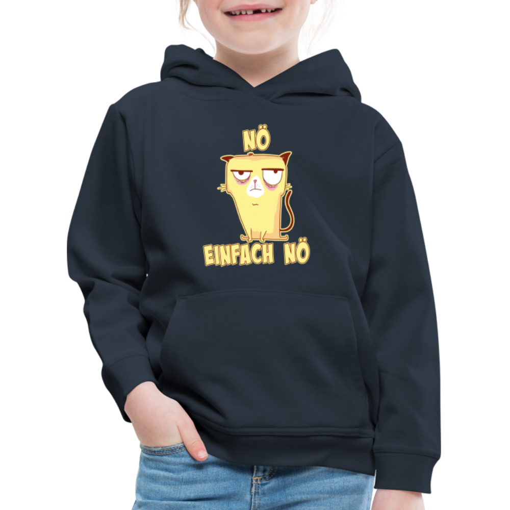 Katze Nö Einfach Nö Kinder Premium Hoodie - Navy