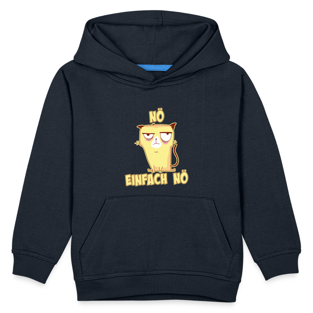 Katze Nö Einfach Nö Kinder Premium Hoodie - Navy