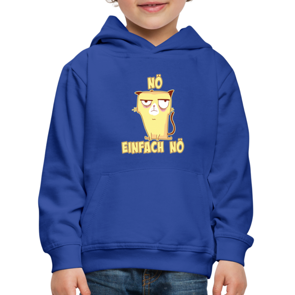 Katze Nö Einfach Nö Kinder Premium Hoodie - Royalblau