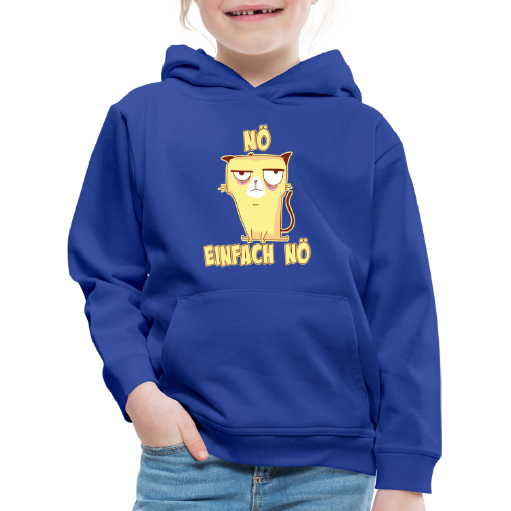 Katze Nö Einfach Nö Kinder Premium Hoodie - Royalblau