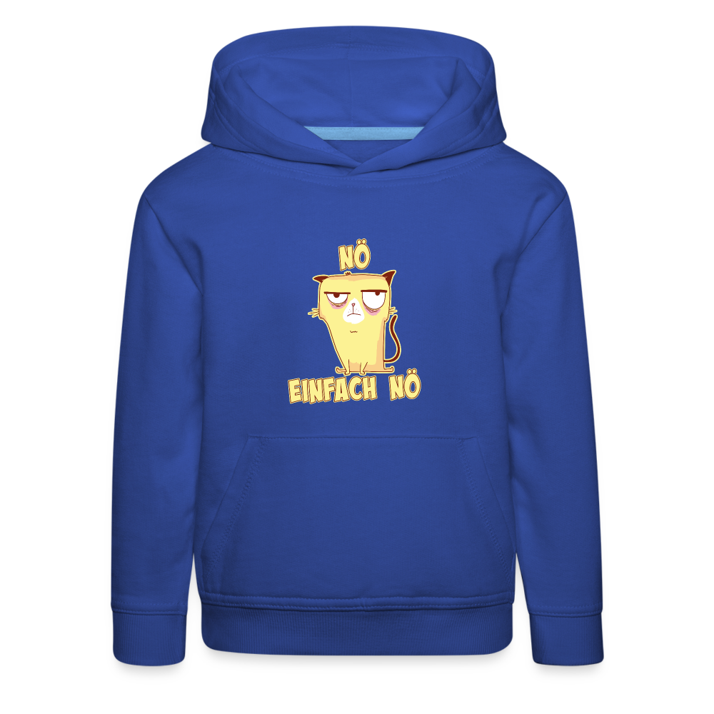 Katze Nö Einfach Nö Kinder Premium Hoodie - Royalblau