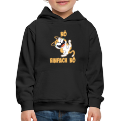 Katze Nö Einfach Nö Kinder Premium Hoodie - Schwarz