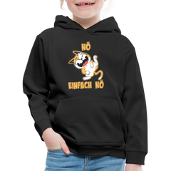 Katze Nö Einfach Nö Kinder Premium Hoodie - Schwarz