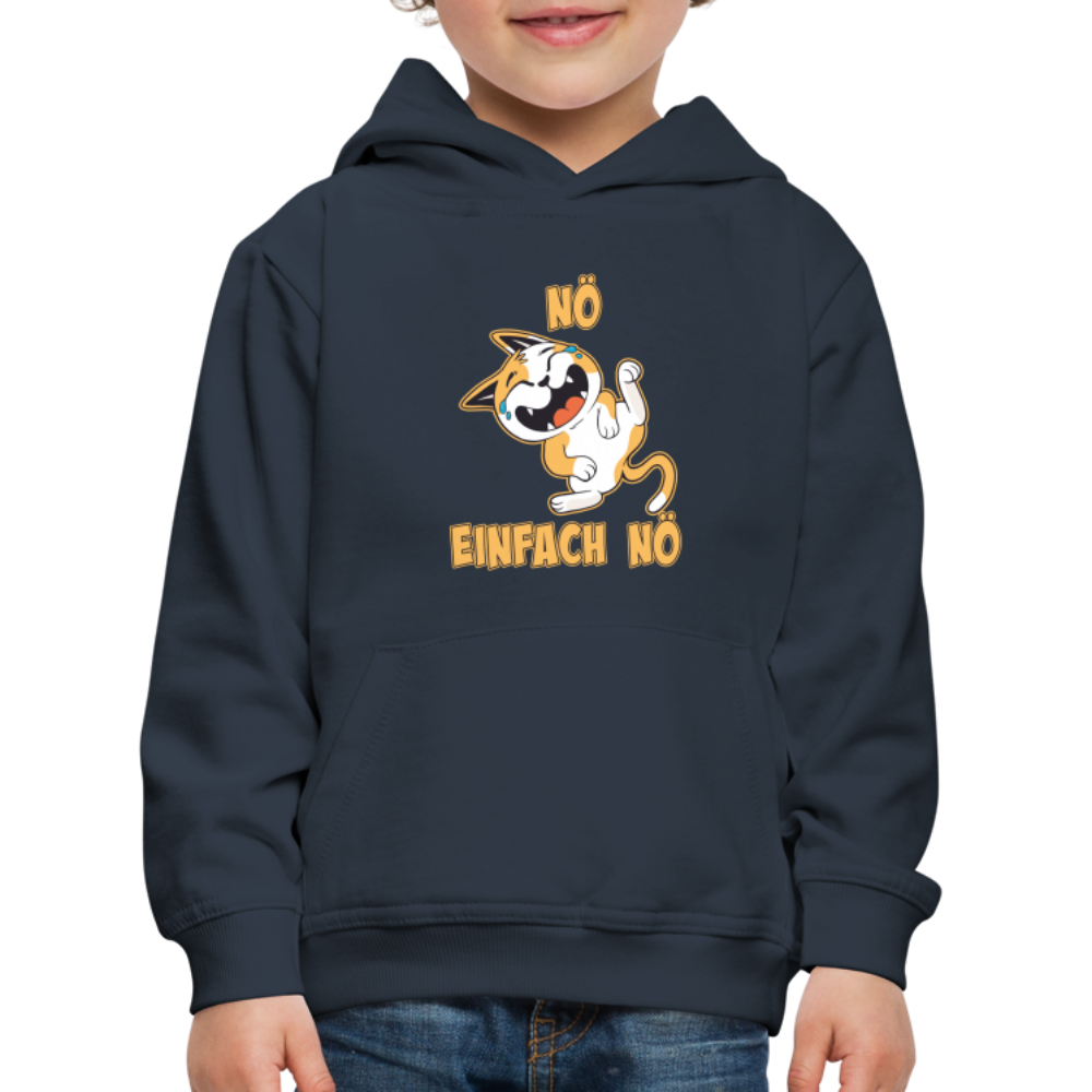 Katze Nö Einfach Nö Kinder Premium Hoodie - Navy