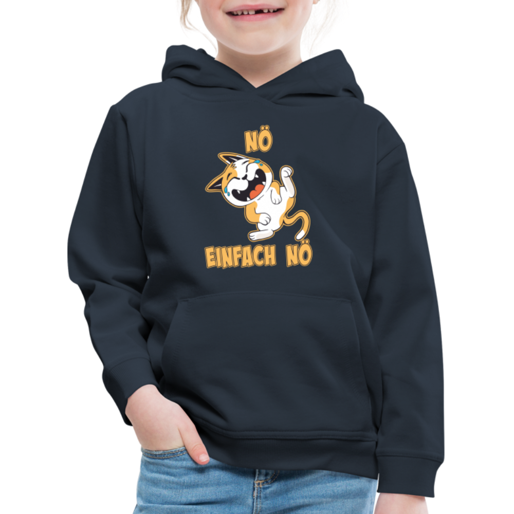 Katze Nö Einfach Nö Kinder Premium Hoodie - Navy