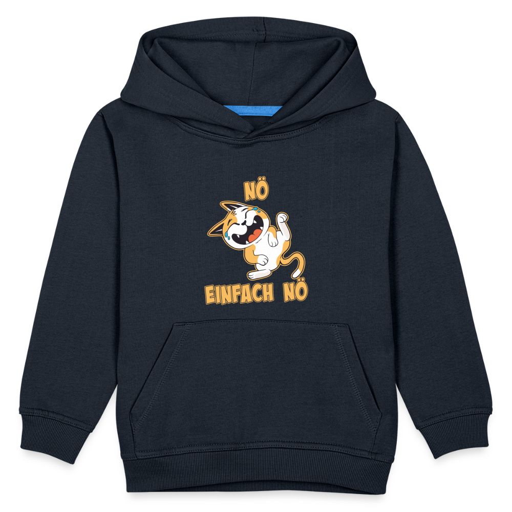 Katze Nö Einfach Nö Kinder Premium Hoodie - Navy