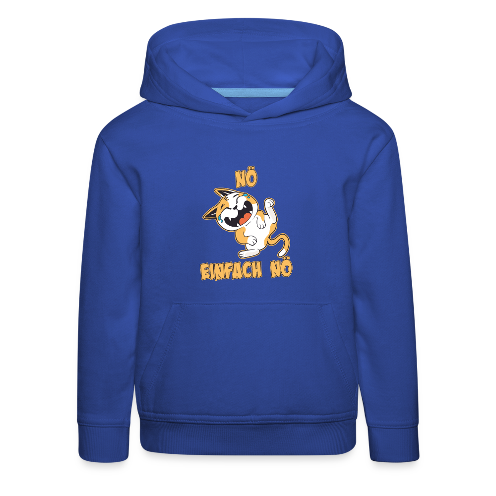 Katze Nö Einfach Nö Kinder Premium Hoodie - Royalblau