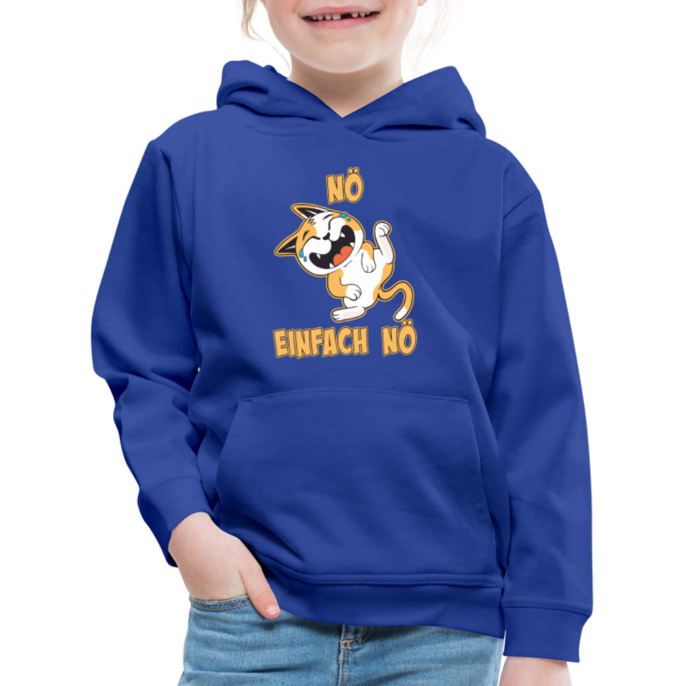 Katze Nö Einfach Nö Kinder Premium Hoodie - Royalblau