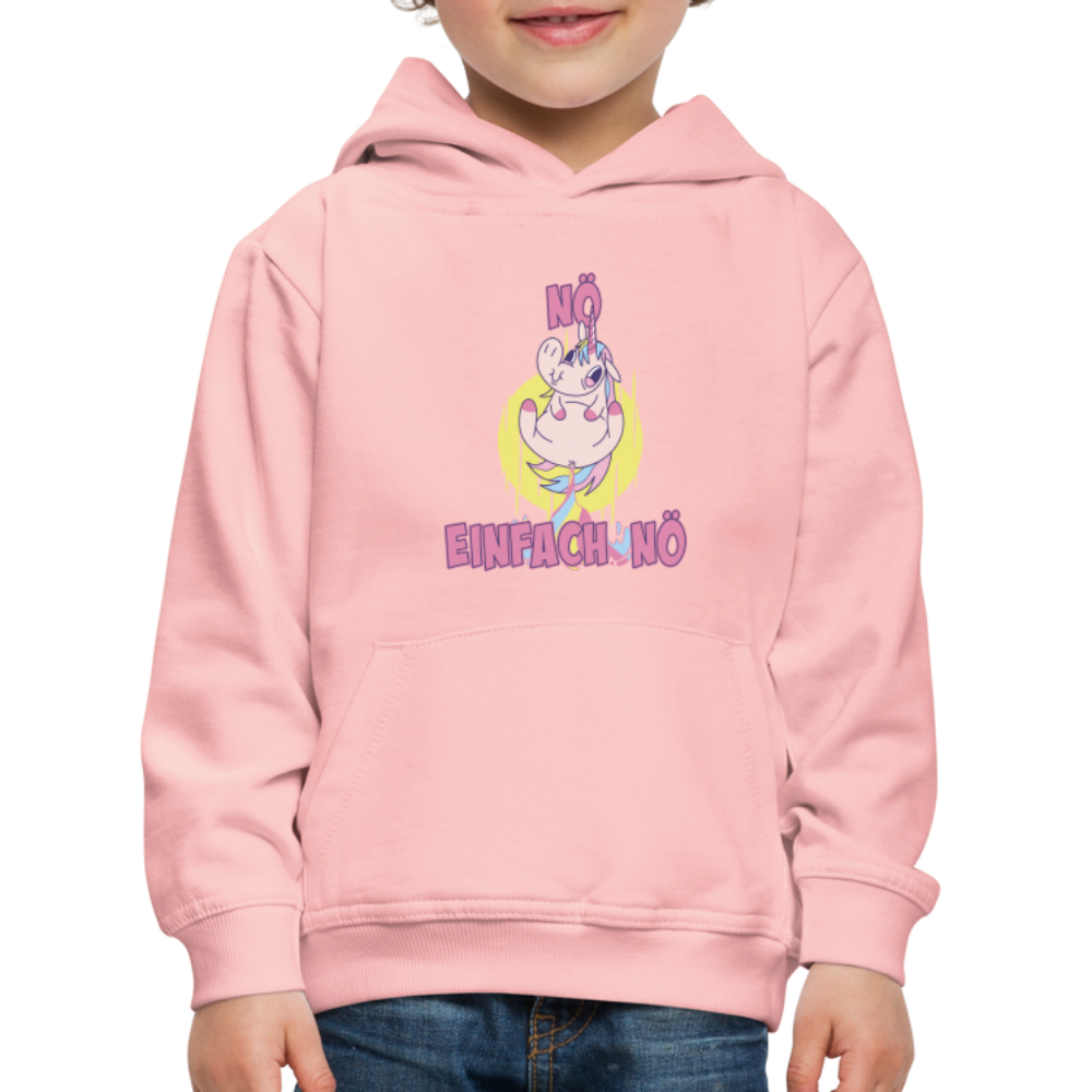 Furzendes Einhorn Nö Einfach Nö Kinder Premium Hoodie - Kristallrosa