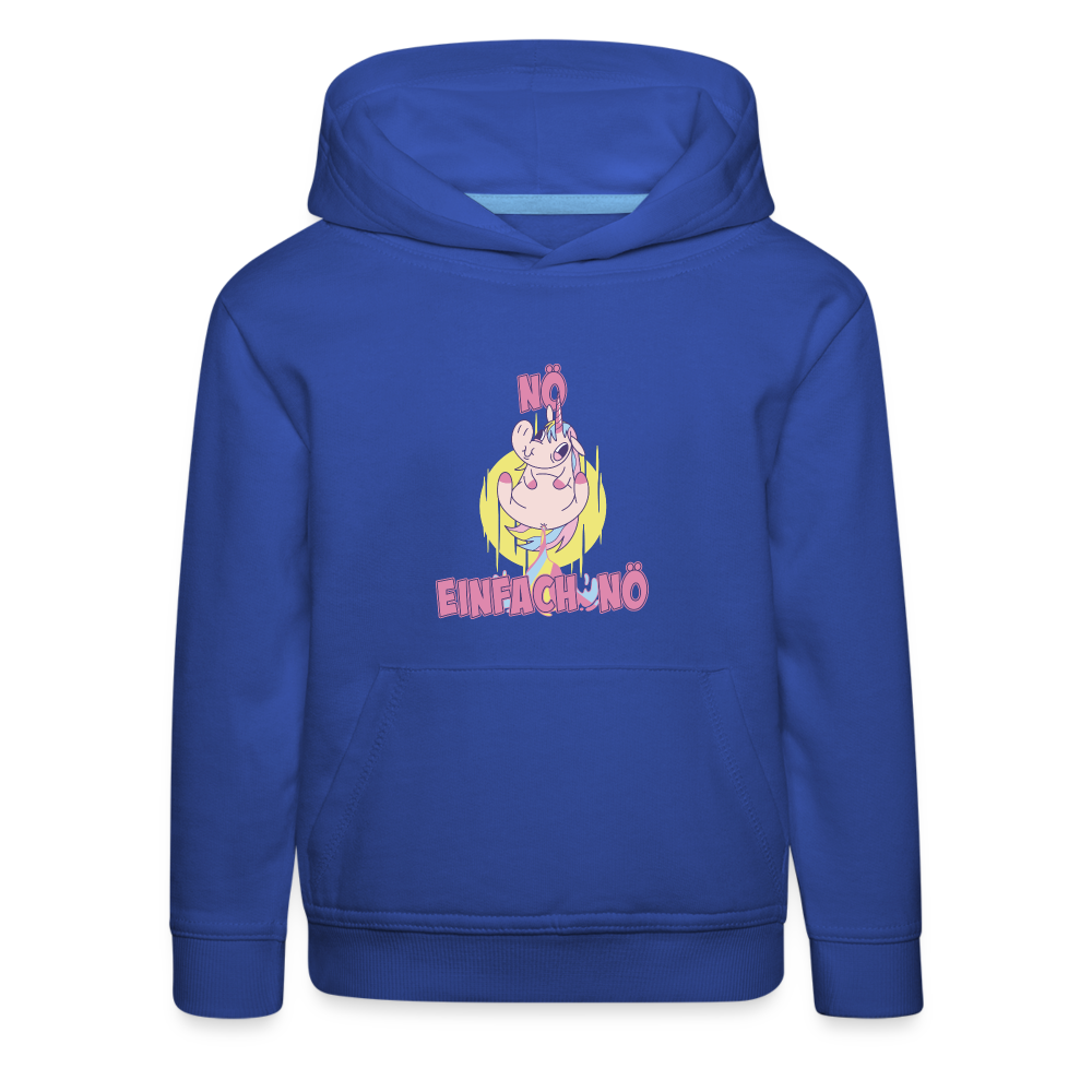 Furzendes Einhorn Nö Einfach Nö Kinder Premium Hoodie - Royalblau