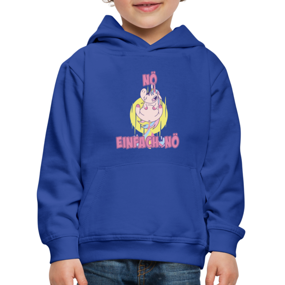 Furzendes Einhorn Nö Einfach Nö Kinder Premium Hoodie - Royalblau