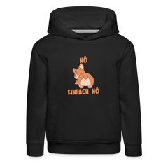 Corgi Popo: Nö Einfach Nö Kinder Premium Hoodie - Schwarz