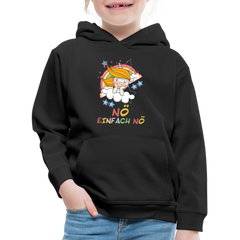 Träumendes Einhorn Nö Einfach Nö Kinder Premium Hoodie - Schwarz