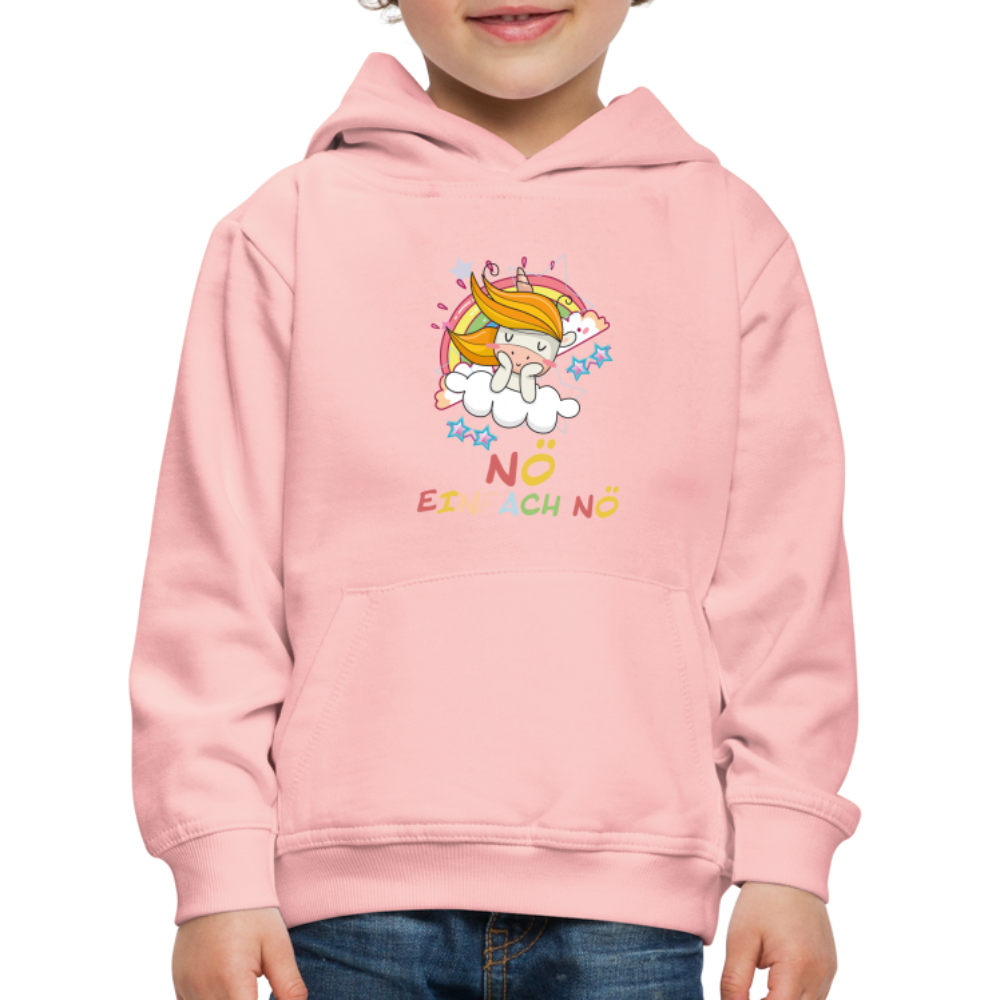 Träumendes Einhorn Nö Einfach Nö Kinder Premium Hoodie - Kristallrosa