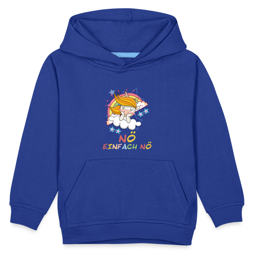 Träumendes Einhorn Nö Einfach Nö Kinder Premium Hoodie - Royalblau