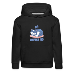 Schlafende Katze Nö Einfach Nö Kinder Premium Hoodie - Schwarz