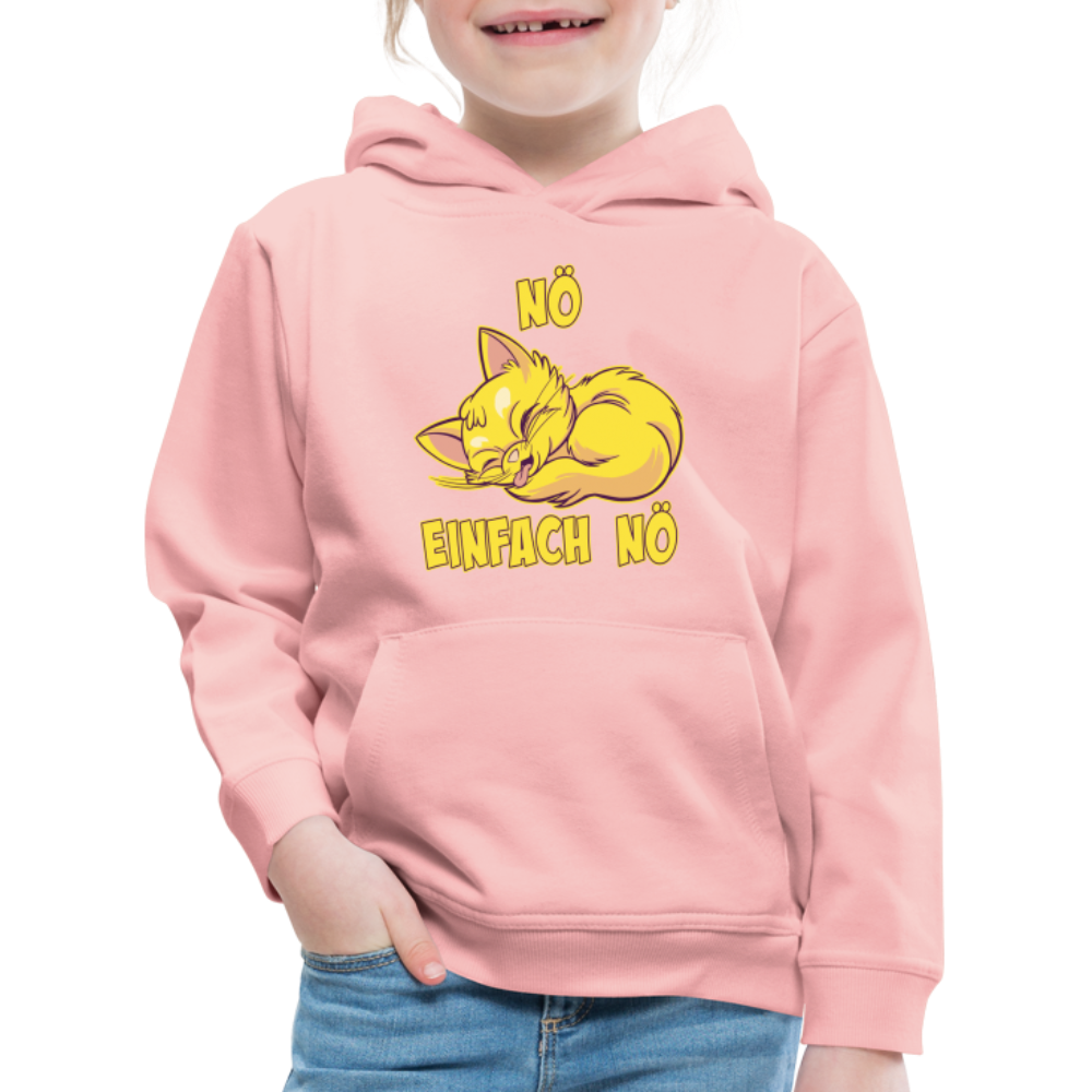 Schlafende Katze Nö Einfach Nö Kinder Premium Hoodie - Kristallrosa