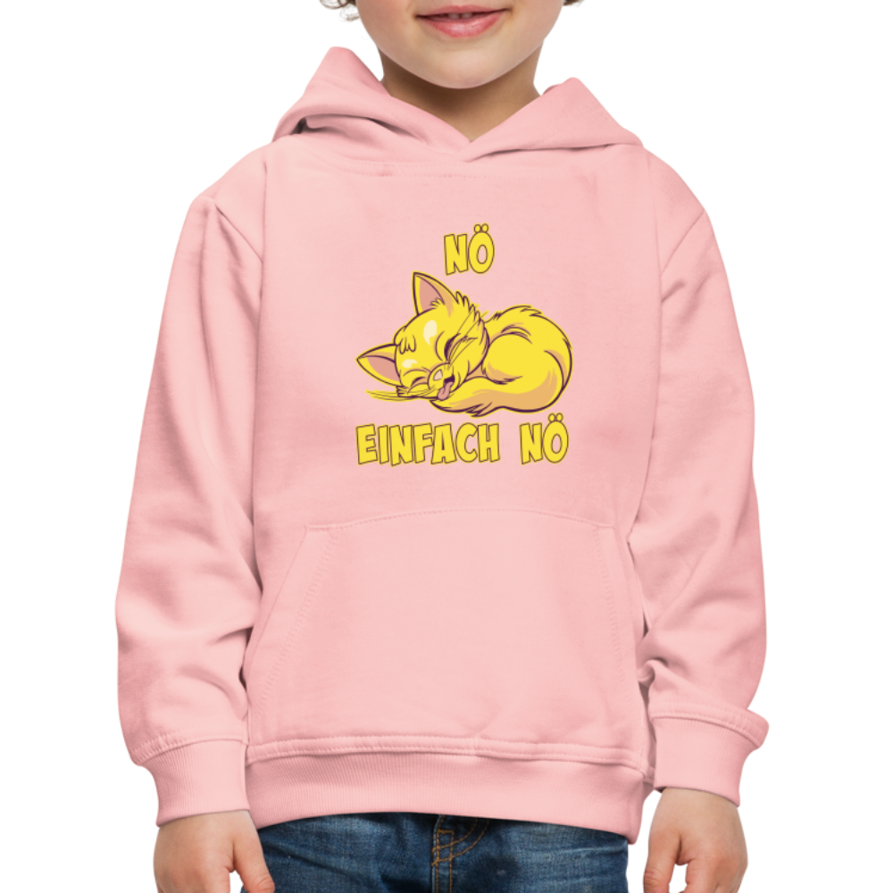 Schlafende Katze Nö Einfach Nö Kinder Premium Hoodie - Kristallrosa