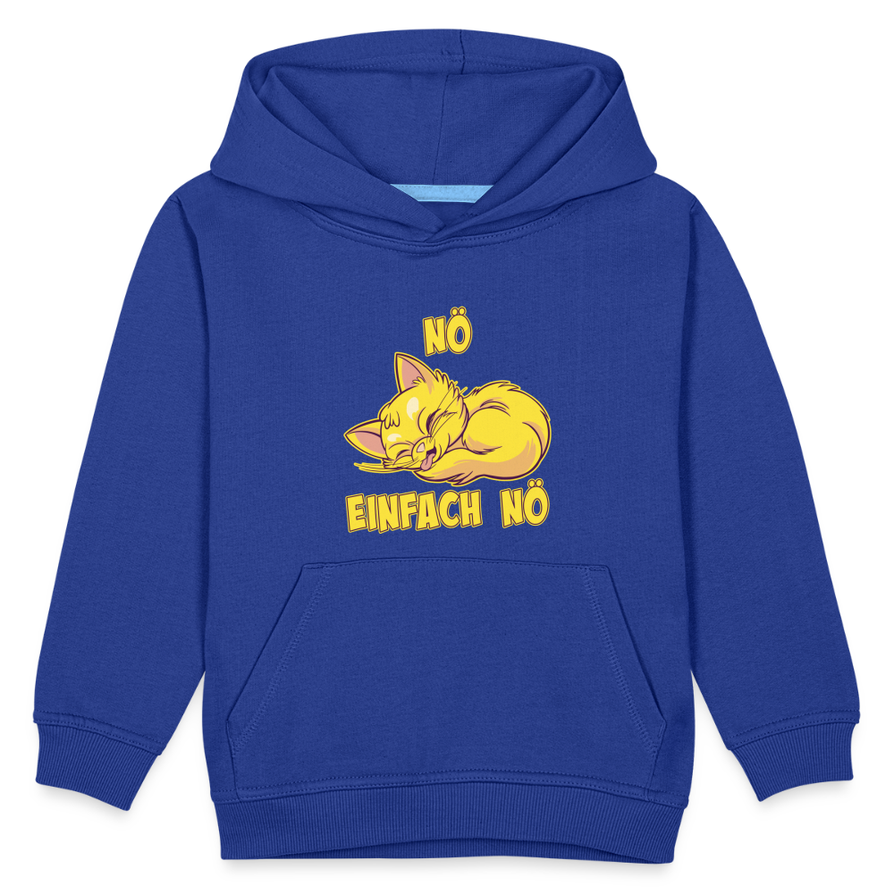 Schlafende Katze Nö Einfach Nö Kinder Premium Hoodie - Royalblau