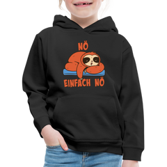 Faultier Nö Einfach Nö Kinder Premium Hoodie - Schwarz