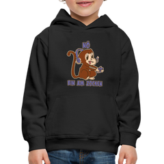 Affe Zocker Nö Einfach Nö Kinder Premium Hoodie - Schwarz