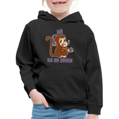 Affe Zocker Nö Einfach Nö Kinder Premium Hoodie - Schwarz