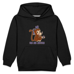 Affe Zocker Nö Einfach Nö Kinder Premium Hoodie - Schwarz