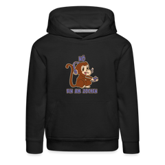 Affe Zocker Nö Einfach Nö Kinder Premium Hoodie - Schwarz