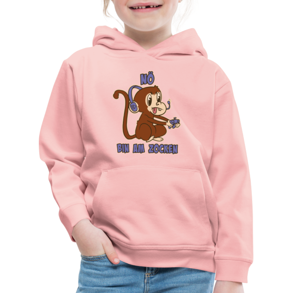 Affe Zocker Nö Einfach Nö Kinder Premium Hoodie - Kristallrosa