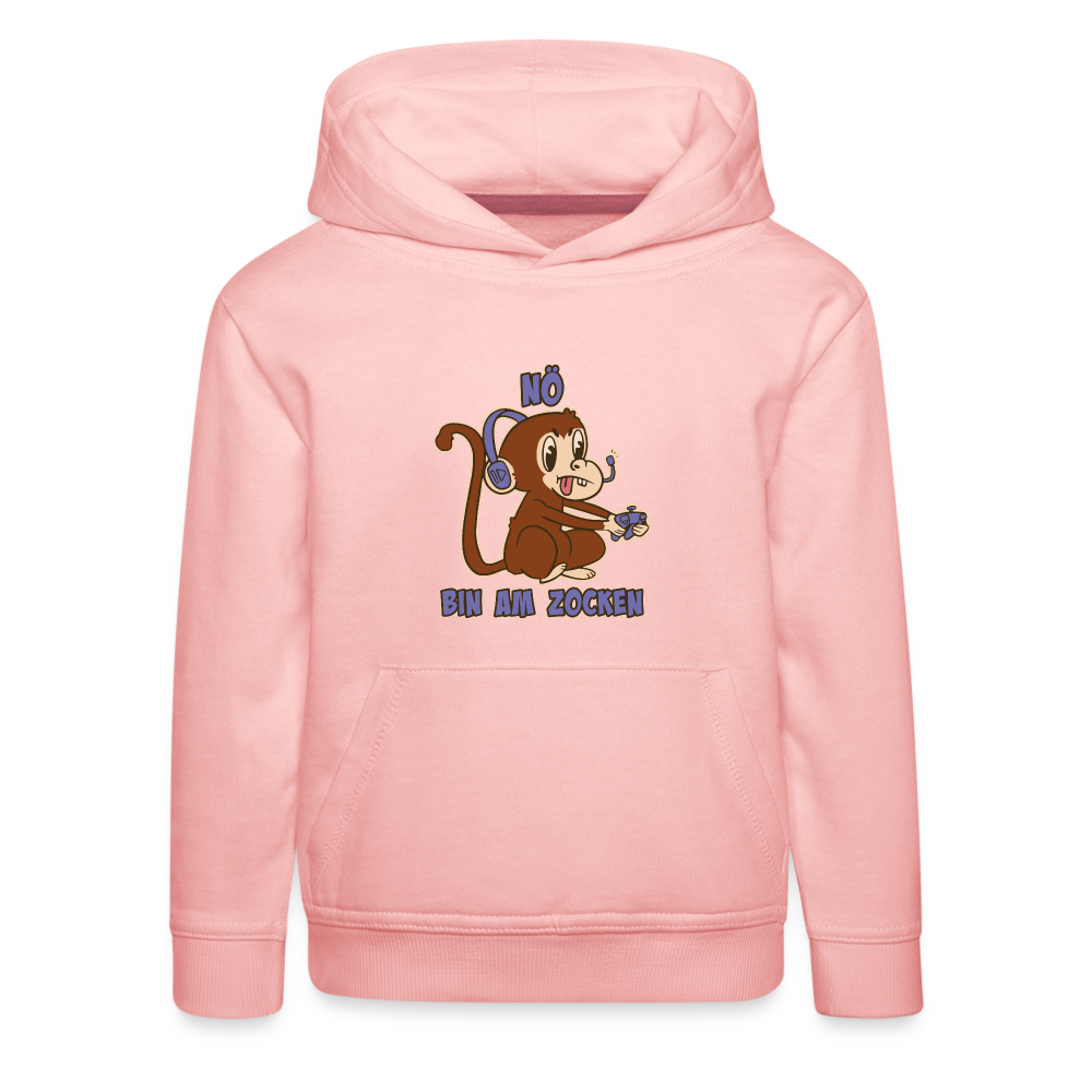 Affe Zocker Nö Einfach Nö Kinder Premium Hoodie - Kristallrosa