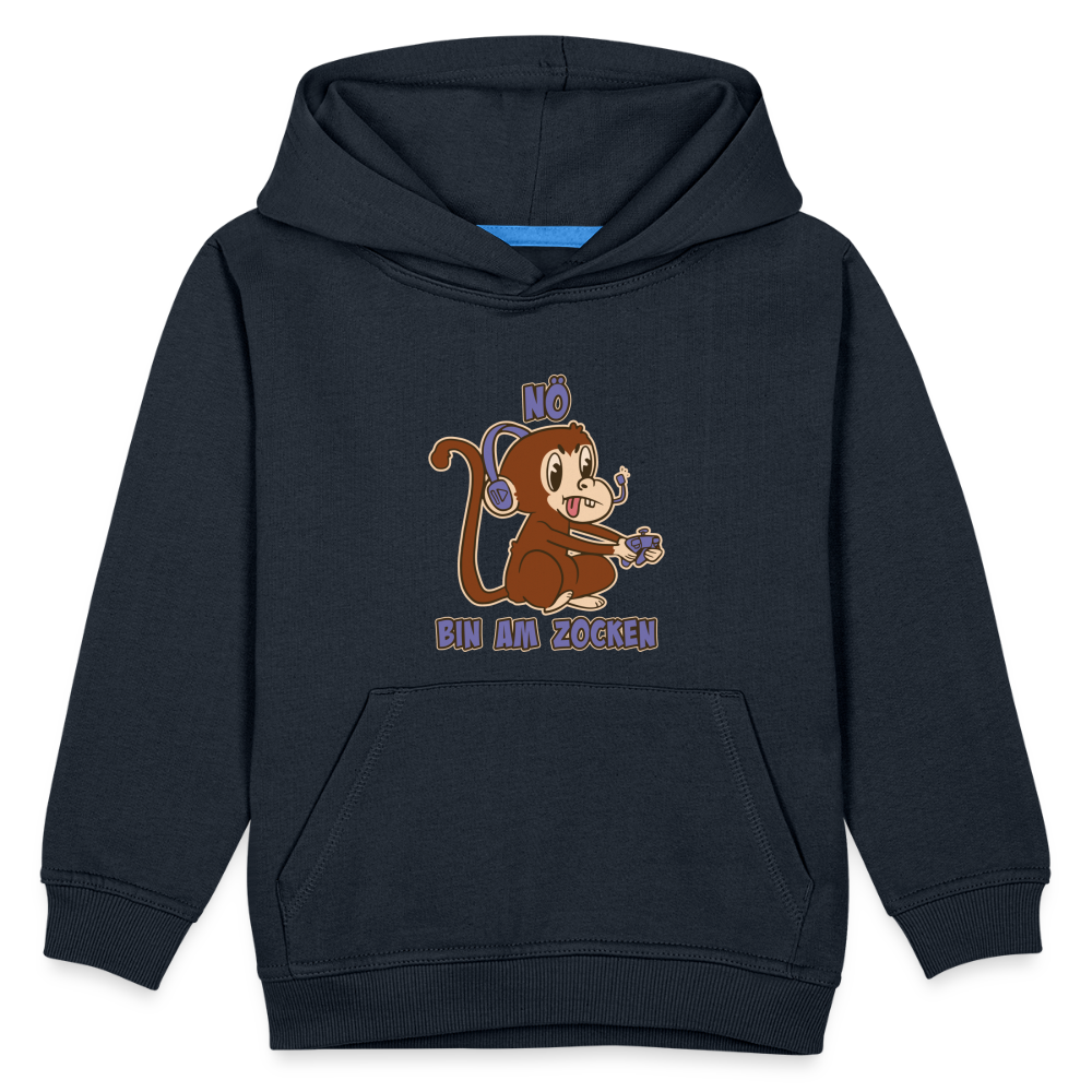 Affe Zocker Nö Einfach Nö Kinder Premium Hoodie - Navy