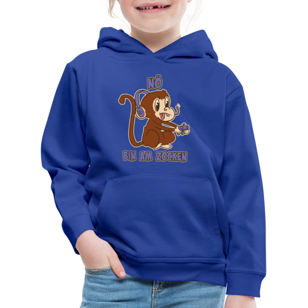 Affe Zocker Nö Einfach Nö Kinder Premium Hoodie - Royalblau