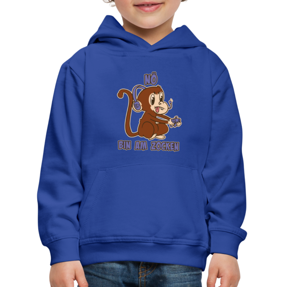 Affe Zocker Nö Einfach Nö Kinder Premium Hoodie - Royalblau