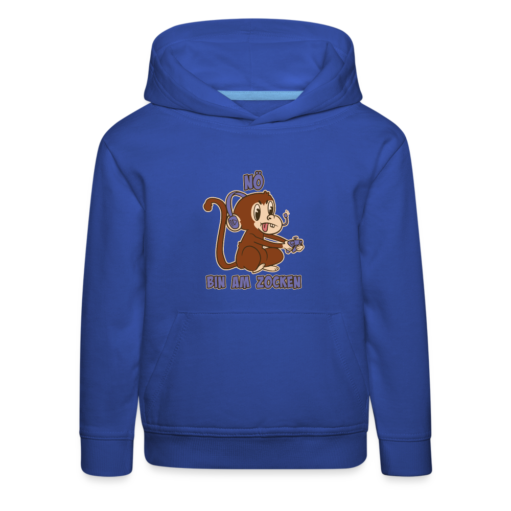 Affe Zocker Nö Einfach Nö Kinder Premium Hoodie - Royalblau